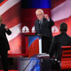 Democratic presidential candidates Hillary Clinton and Sen. Bernie Sanders field questions from the moderators during the Democratic Debate on Jan. 17, 2016, in Charleston, S.C.
Andrew Burton/Getty Images